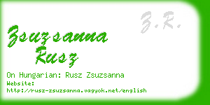 zsuzsanna rusz business card
